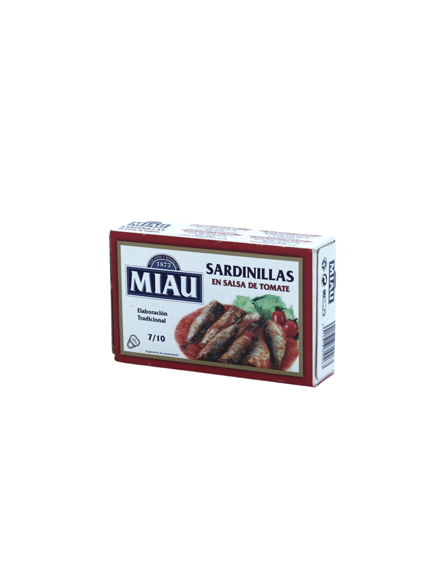 SARDINILLAS MIAU TOMATE 7/10  L/85GR