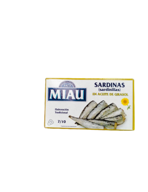 SARDINILLAS MIAU A/VEGETAL 7/10  L/85 GR