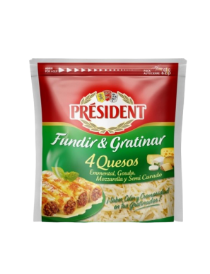 QUESO RALLADO 4 QUESOS PRESIDENT. B/150GR