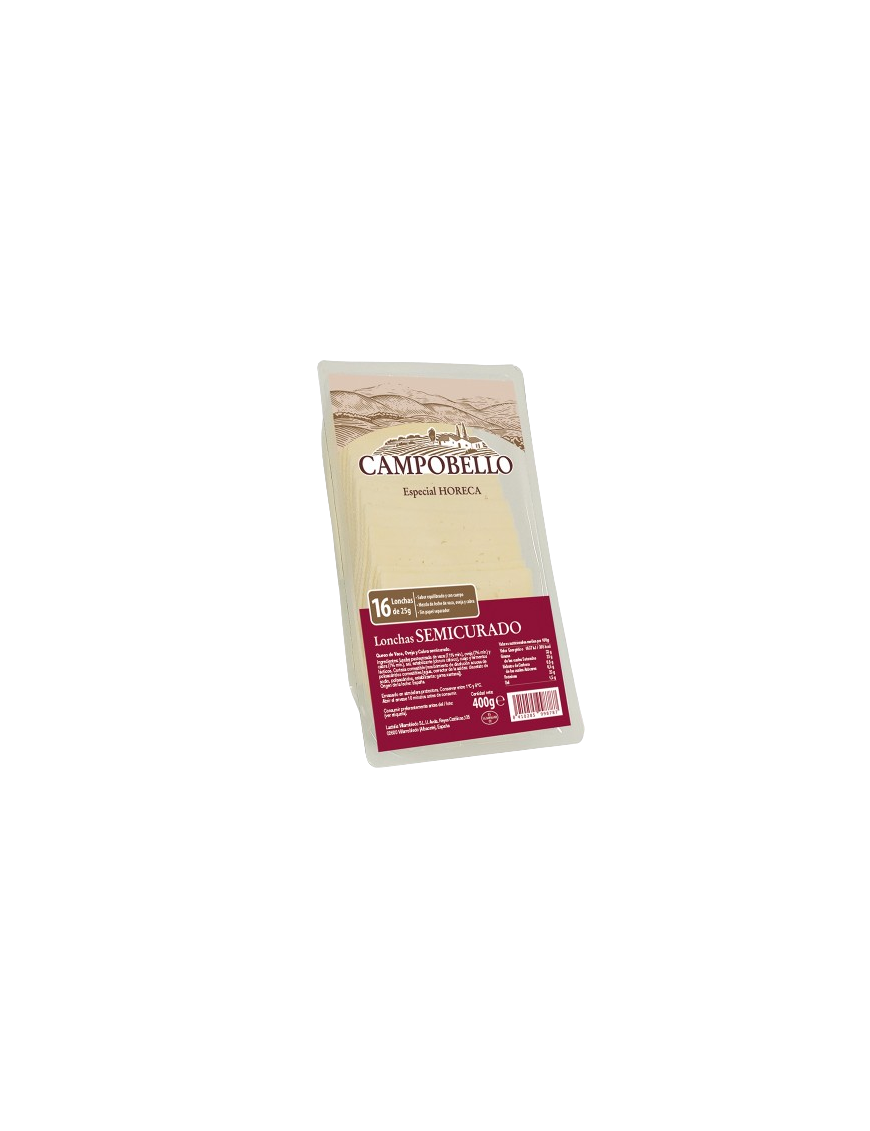 QUESO LONCHA CAMPOBELLO SEMICURADO B/400 GR