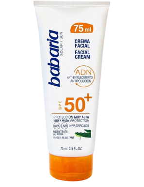 SOL CREMA FACIAL BABARIA ANTIARRUG ALOE F-50+ 75ML