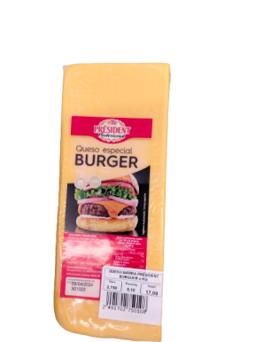 QUESO LONCHA BURGER PRESIDENT 1 KG.