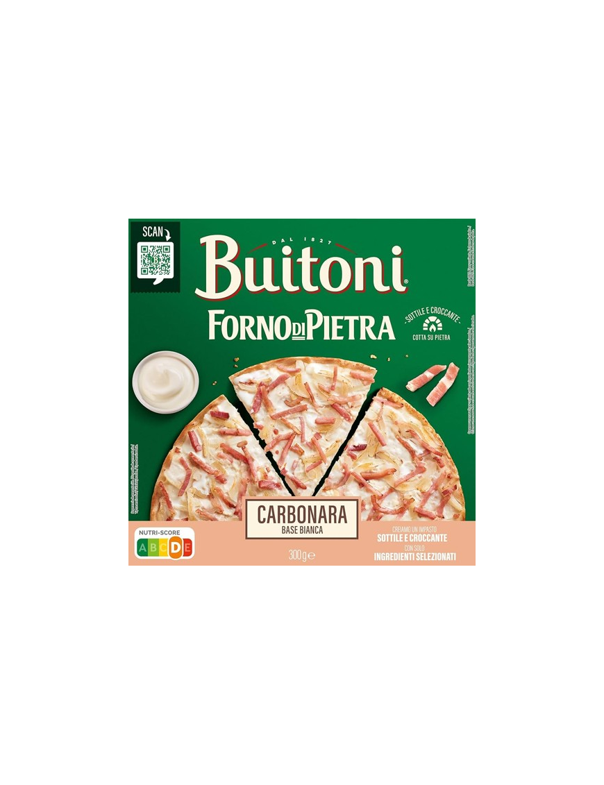 PIZZA  CONG. BUITONI FORNO PIETRA CARBONARA 300GR.