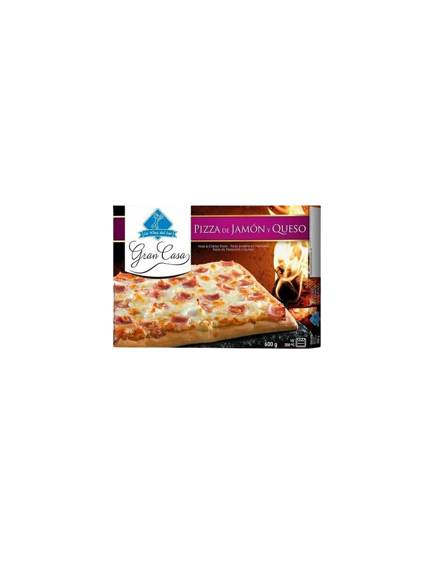 PIZZA  CONG. JAMON/QUESO 35X42 GRAN CASA 600 GR