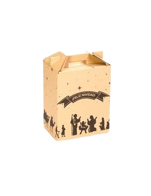 CAJA CARTON NAVIDAD 6 BOTELLAS 285X190X350 UD