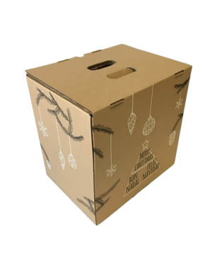 CAJA CARTON NAVIDAD 9 BOTELLAS 386X216X350 UNIDAD