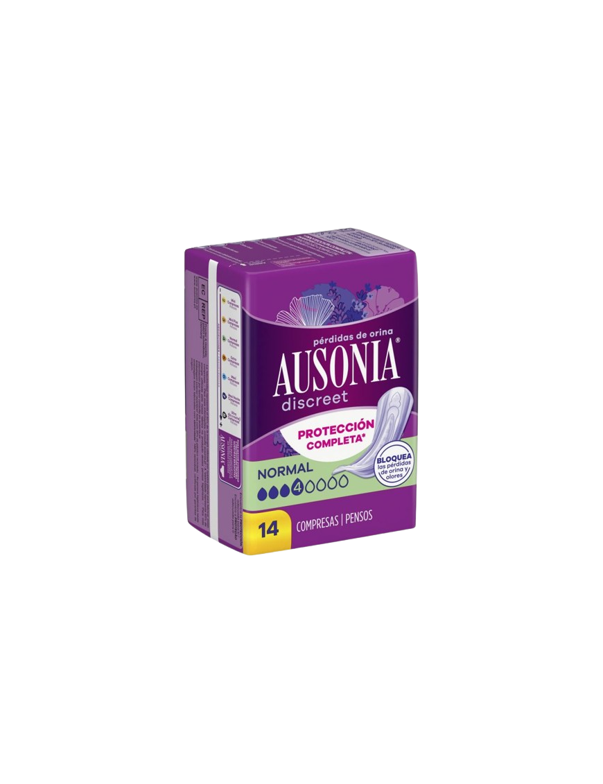 COMPRESA AUSONIA DISCREET NORMAL P/14UD