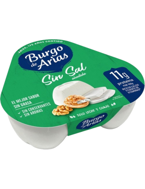 QUESO BURGOS DE ARIAS MINI SIN SAL P/3X72GR