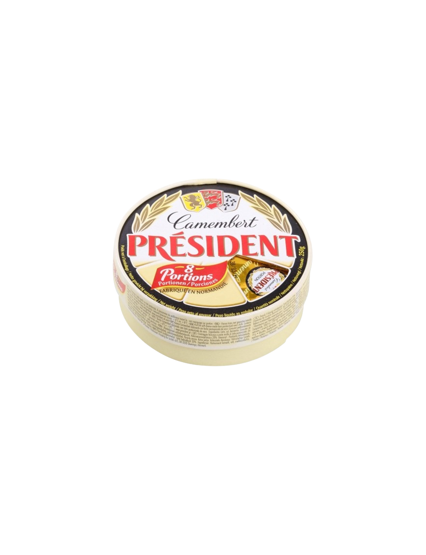 QUESO CAMEMBERT PRESIDENT EST/8.PORCION/250.GR