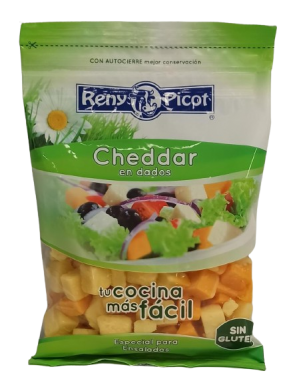 QUESO CHEDDAR DADOS R/PICOT BOLSA 150 GR