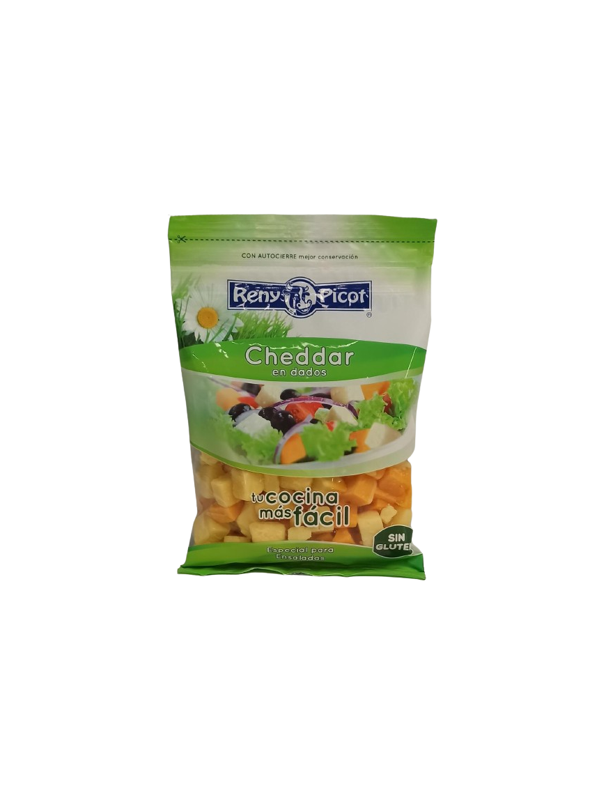 QUESO CHEDDAR DADOS R/PICOT BOLSA 150 GR