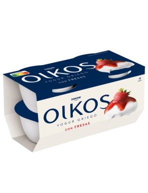 DANONE OIKOS CON FRESAS PACK-4UD