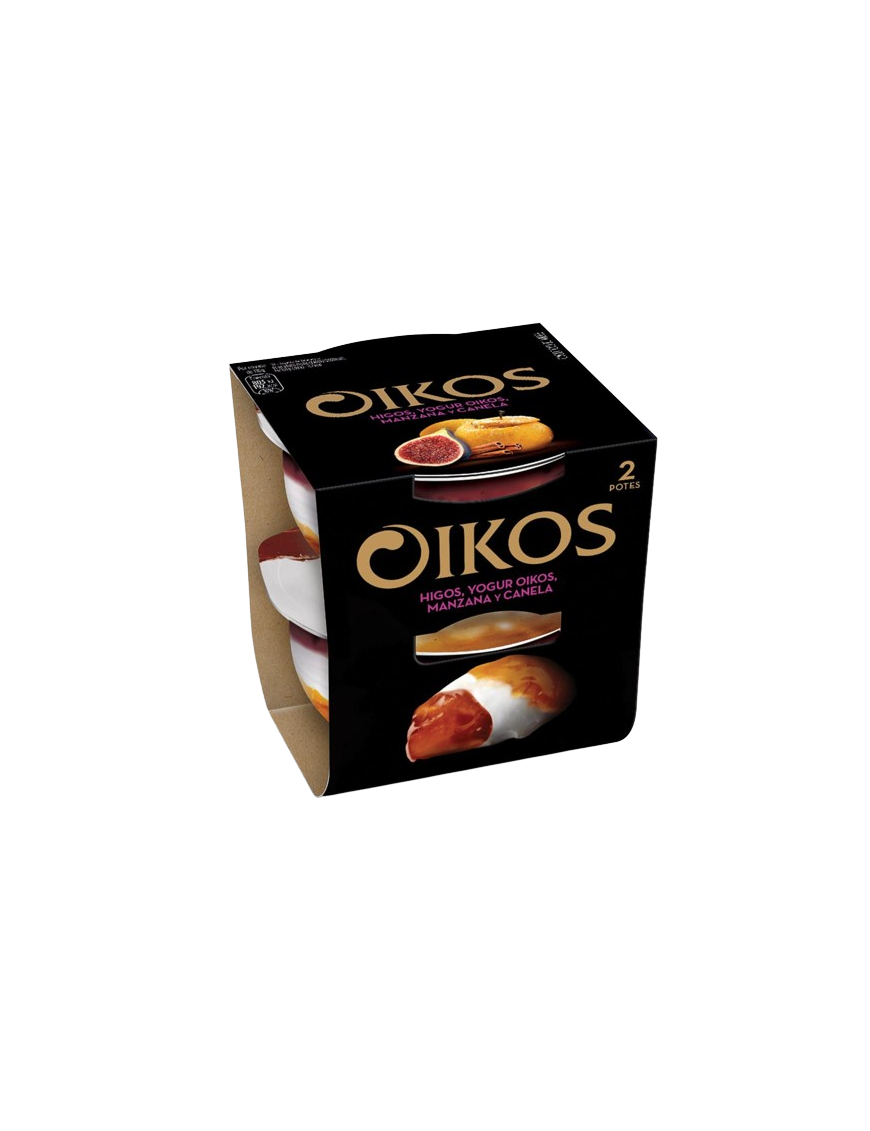 DANONE OIKOS HIGOS, MANZANA Y CANELA PACK-2UD