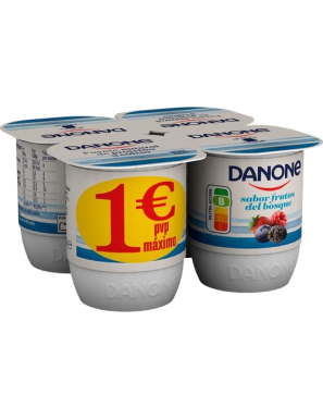 DANONE YOGUR SABOR FRUTAS DEL BOSQUE PACK 4 UD