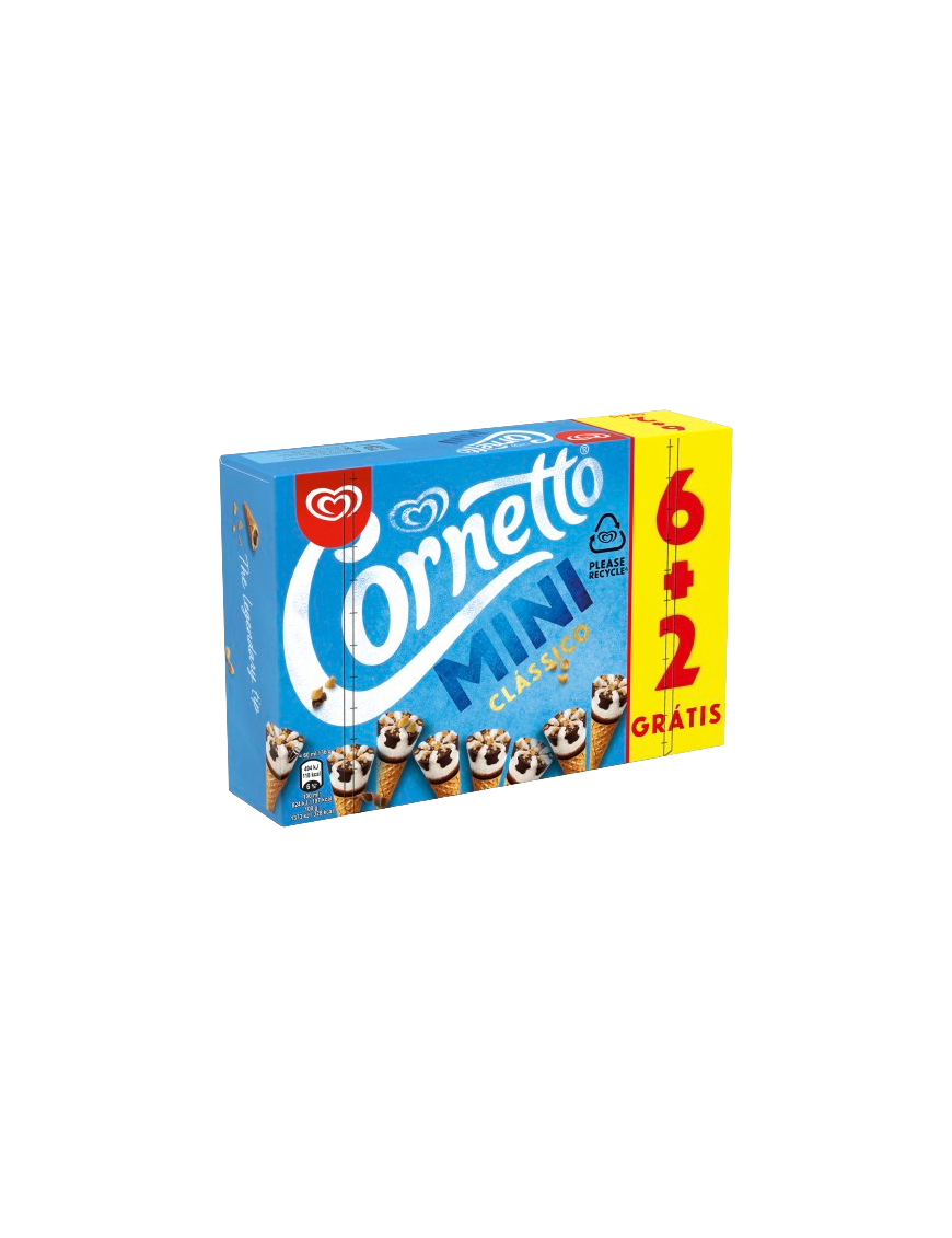 HELADO FRIGO CORNETTO MINI CLASICO P/6+2 UD