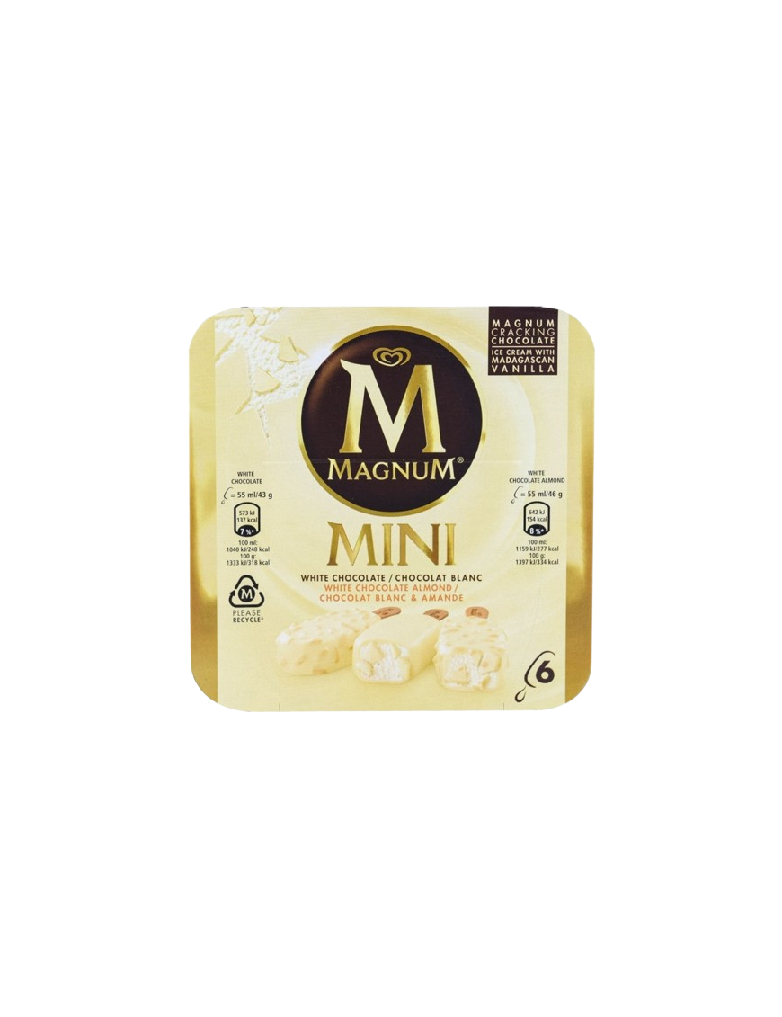 HELADO FRIGO MAGNUM MINI BLANCO/ALMOND P/6 UD