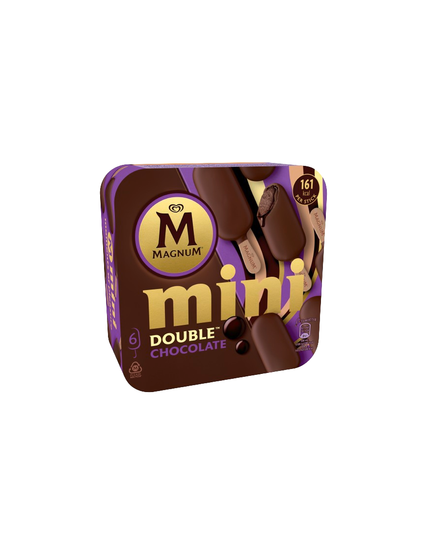 HELADO FRIGO MAGNUM MINI DOBLE CHOCOLATE P/6 UD