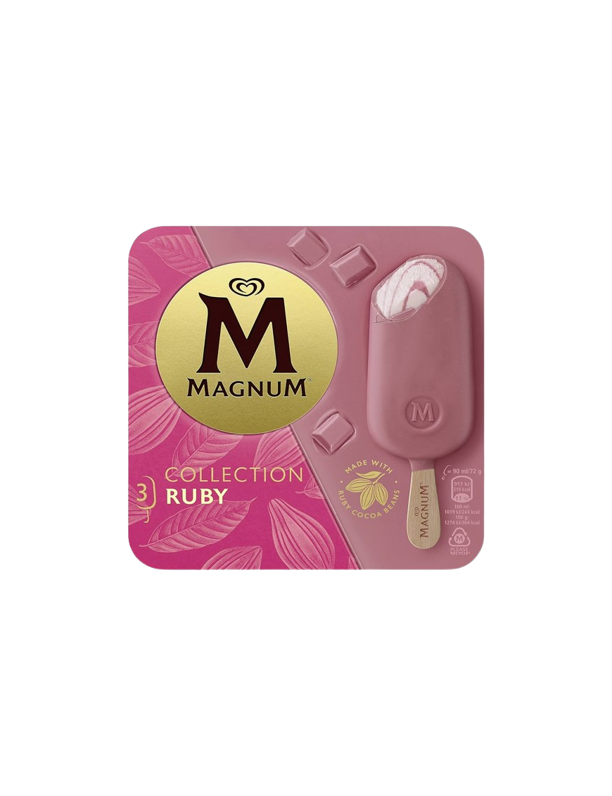 HELADO FRIGO MAGNUM RUBY PACK 3 X 110ML