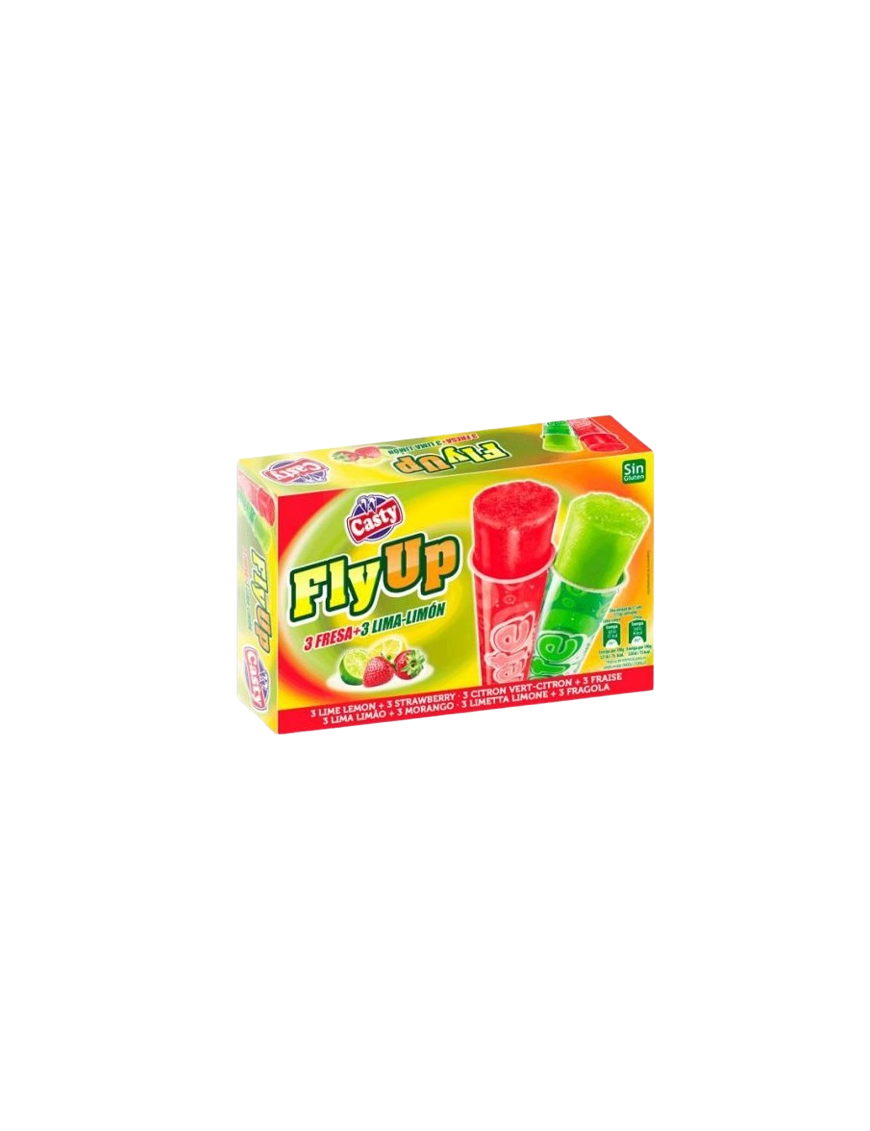 HELADO CASTY FLY UP P/ 3 LIMA + 3 FRESA