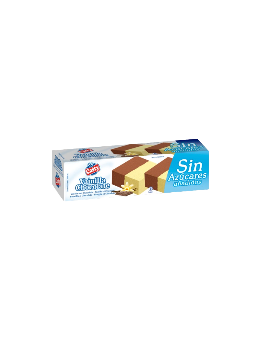 HELADO CASTY CORTE VAINILLA-CHOCOLATE S/A B/1 L