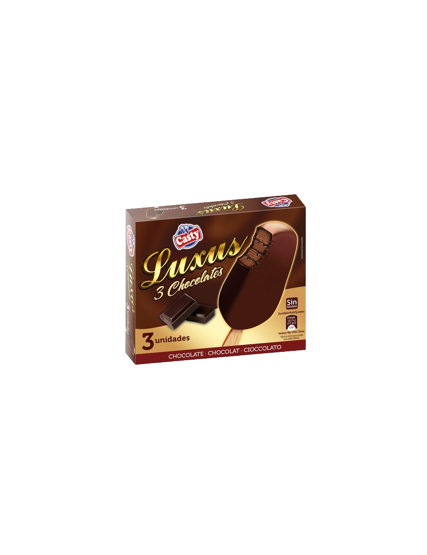 HELADO CASTY LUXUS 3 CHOCOLATES PACK/3 UD