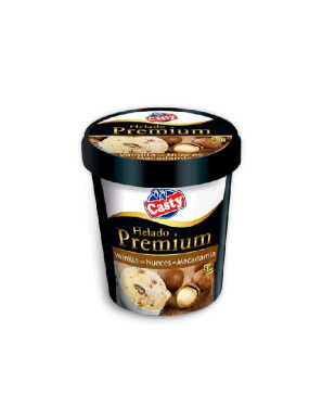 HELADO CASTY PREMIUM VAINILLA C/NUECES T/500 ML