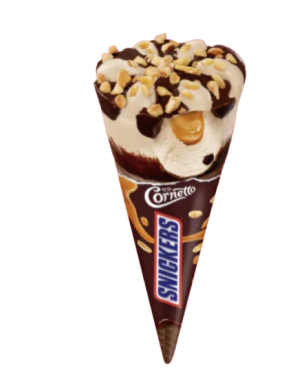 HELADO FRIGO CONO SNICKERS P/4X 90ML