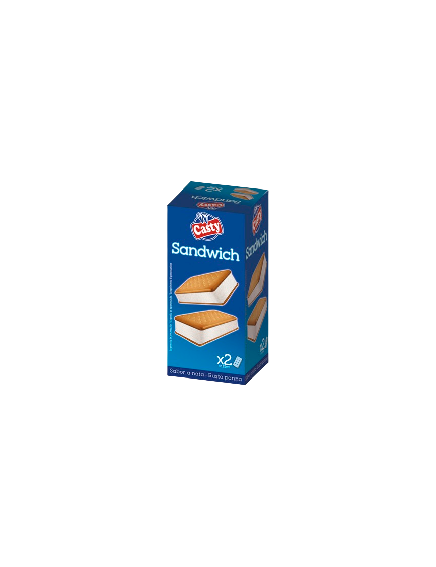 HELADO CASTY SANDWICH NATA PACK-2 X 115 ML