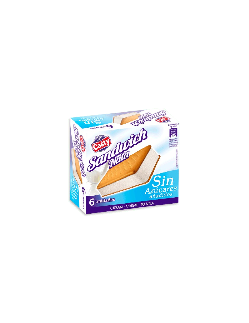 HELADO CASTY SANDWICH NATA SIN AZUCAR PACK-6U