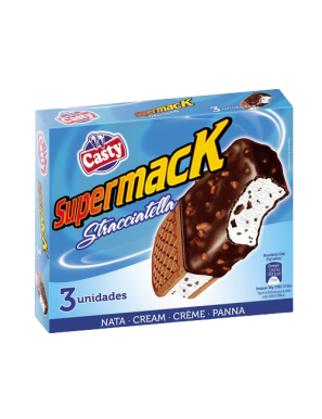 HELADO CASTY SUPERMACK STRACCIATELLA PACK/3 UD