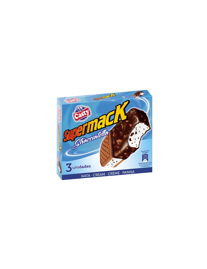 HELADO CASTY SUPERMACK STRACCIATELLA PACK/3 UD