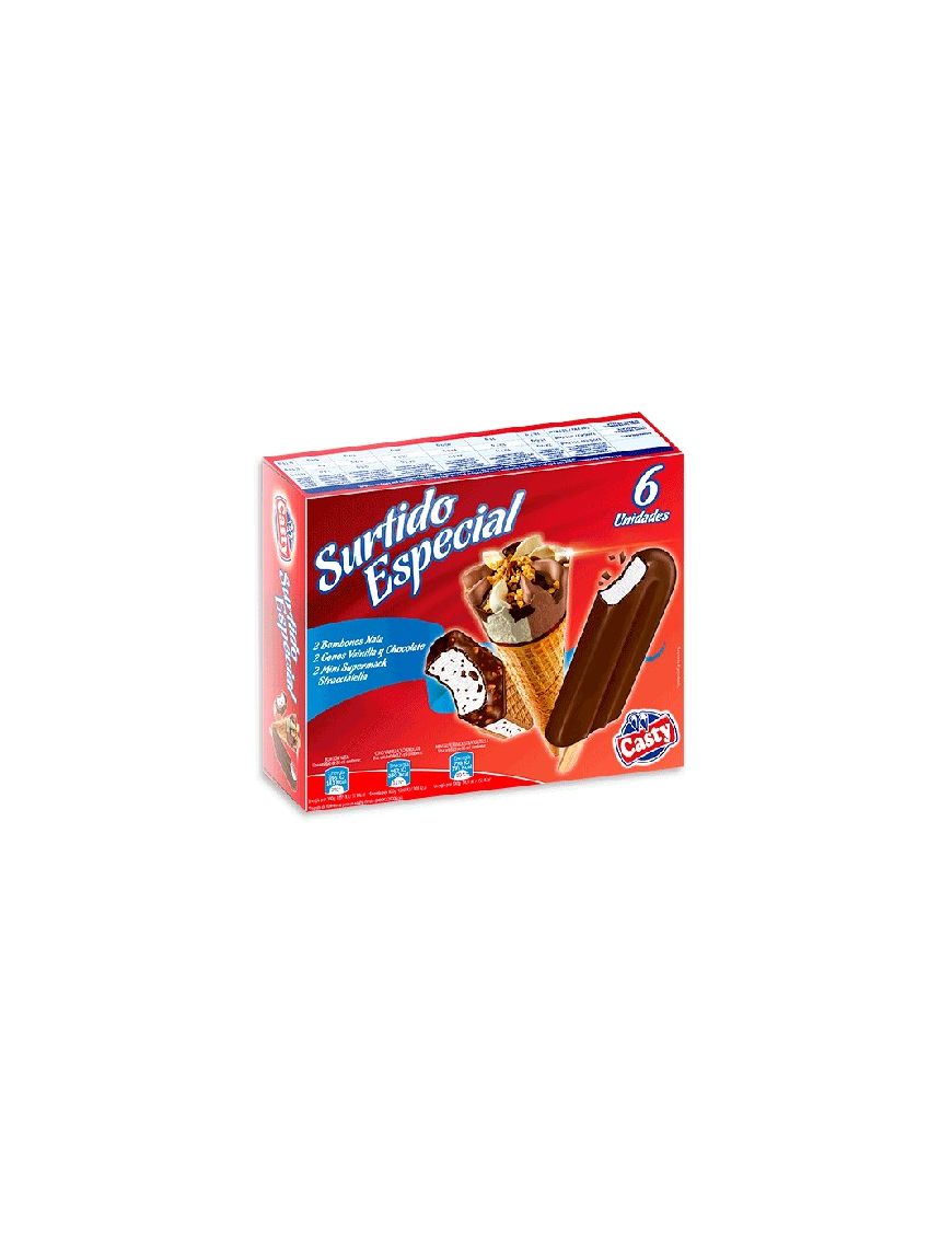 HELADO CASTY SURTIDO ESPECIAL PACK-6 UD