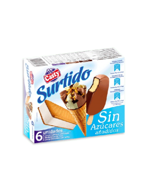 HELADO CASTY SURTIDO ESPECIAL S/AZUCAR PACK-6 UD