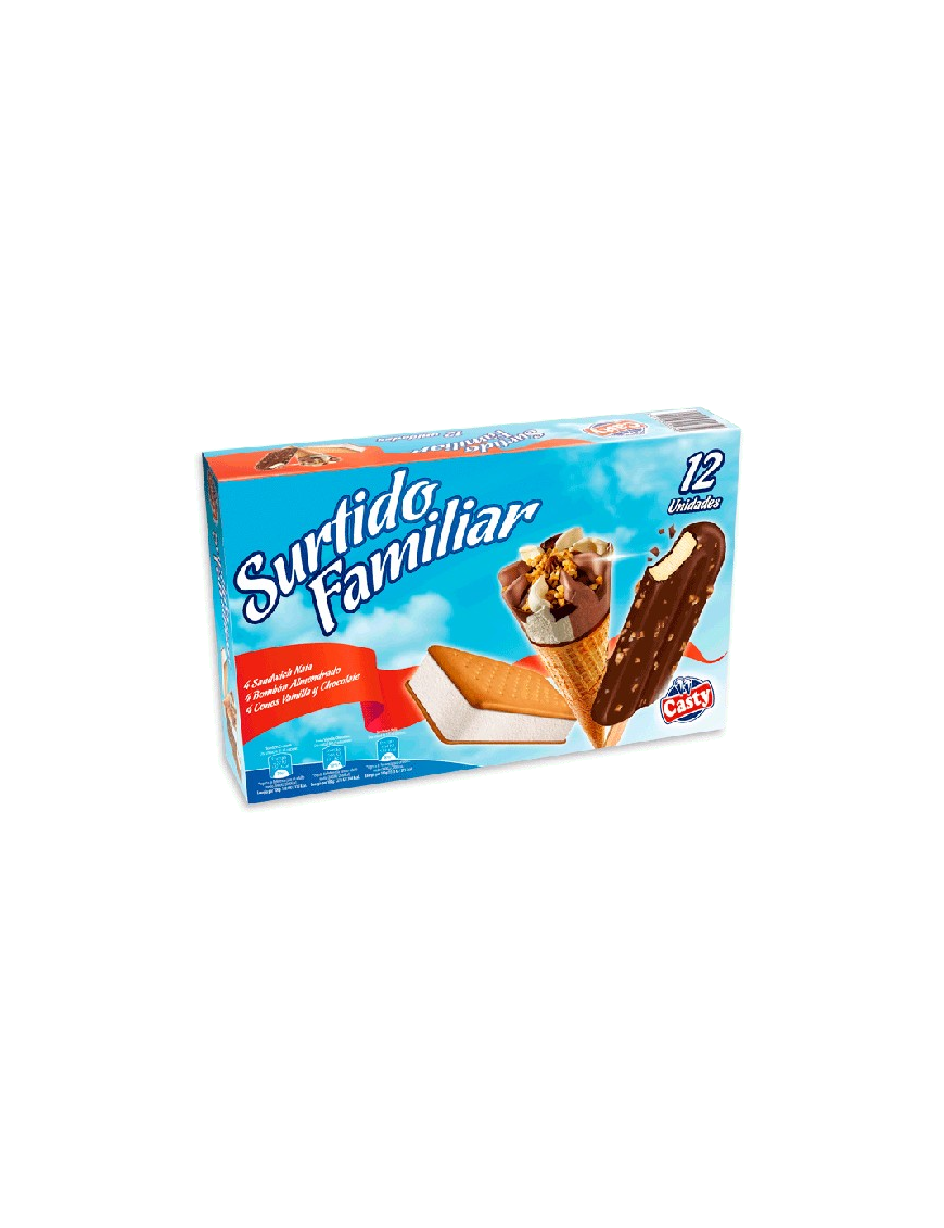 HELADO CASTY SURTIDO FAMILIAR P/12 UD