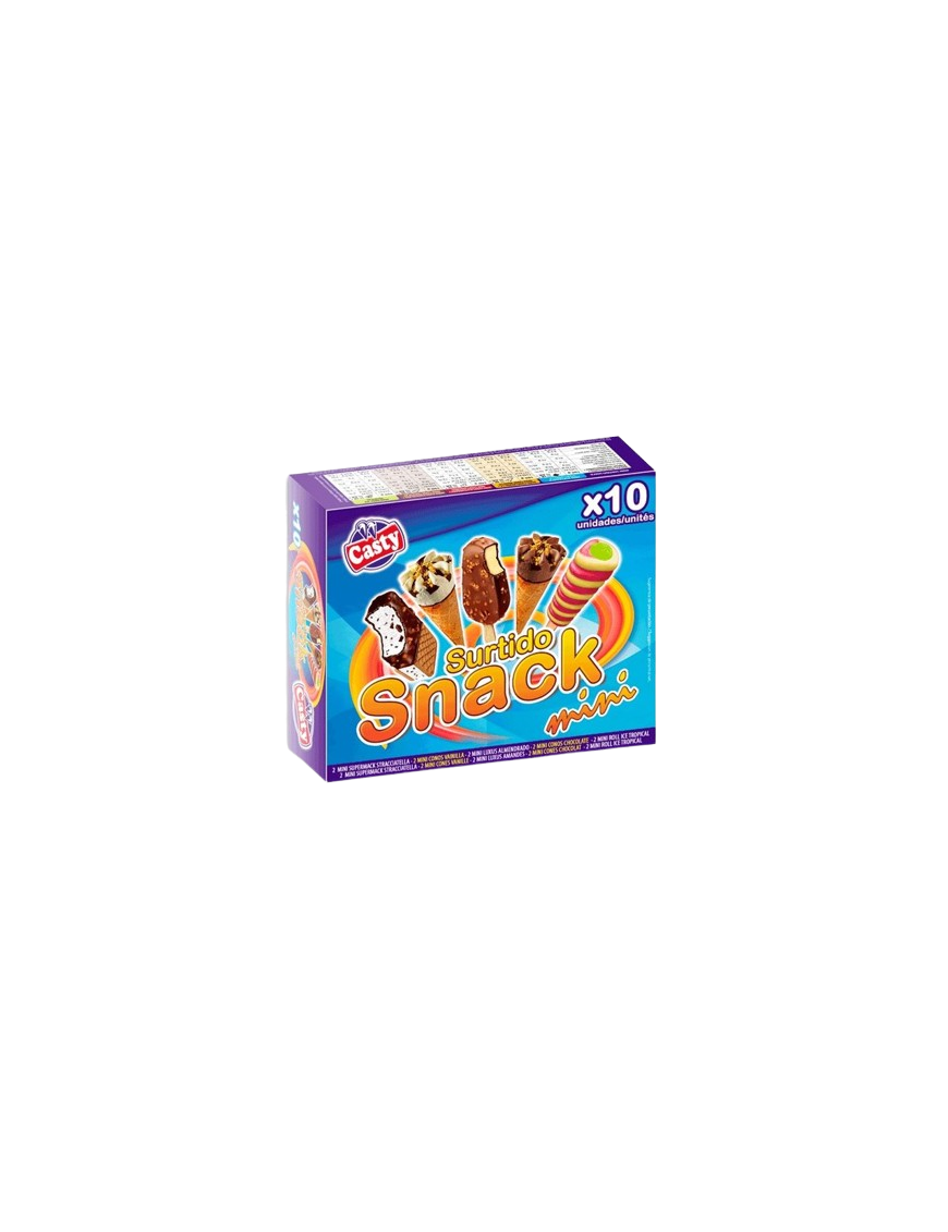 HELADO CASTY SURTIDO SNACK MINI P/10 UD