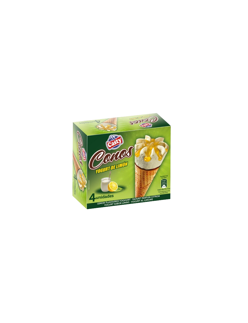 HELADO CASTY CONO YOGURT DE LIMON PACK-4 UD