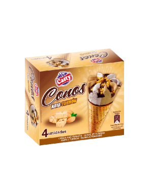 HELADO CASTY CONO NATA/TURRON PACK-4 UD