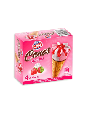 HELADO CASTY CONO NATA/FRESA PACK-4 UD