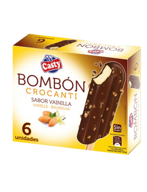 HELADO CASTY BOMBON CROCANTI PACK-6 UD