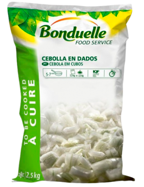 BONDUELLE CEBOLLA DADOS CONG. B/2,5 KG