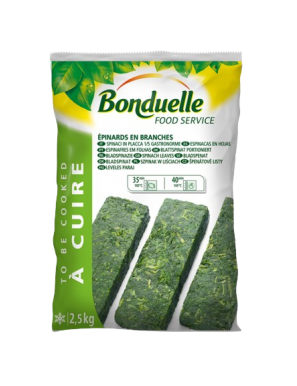 BONDUELLE ESPINACAS HOJAS BLOQUE CONG. B/2,50 KG