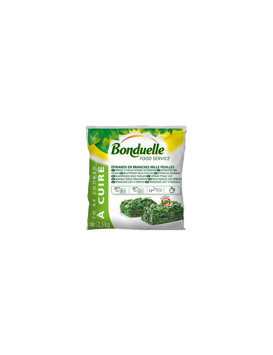 BONDUELLE ESPINACAS PORCION 1000H CONG. B/2,50 KG