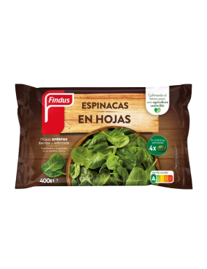 ESPINACAS CONG. PORCIONES FINDUS B/400 GR