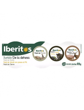 PATE IBERITOS SURTIDO DE LA DEHESA 23G PACK-3 UD