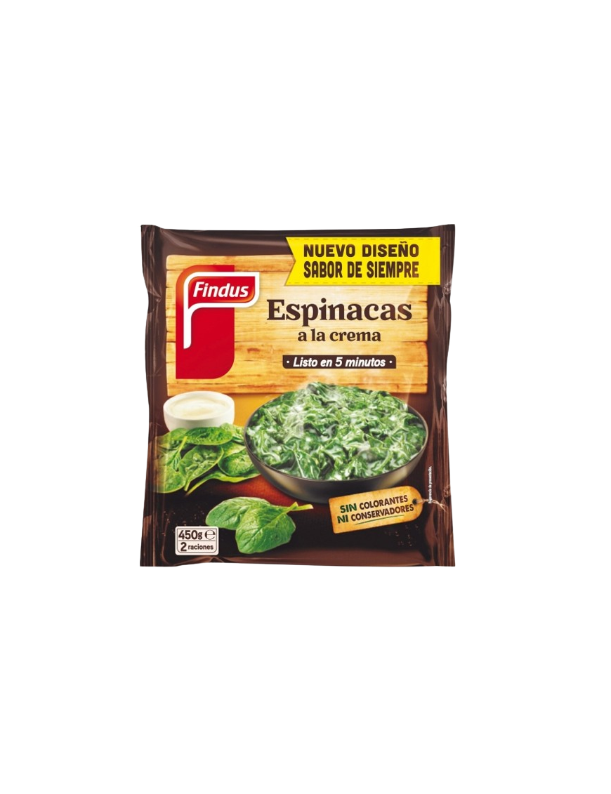 ESPINACAS CONG. A LA CREMA FINDUS B/450 GR