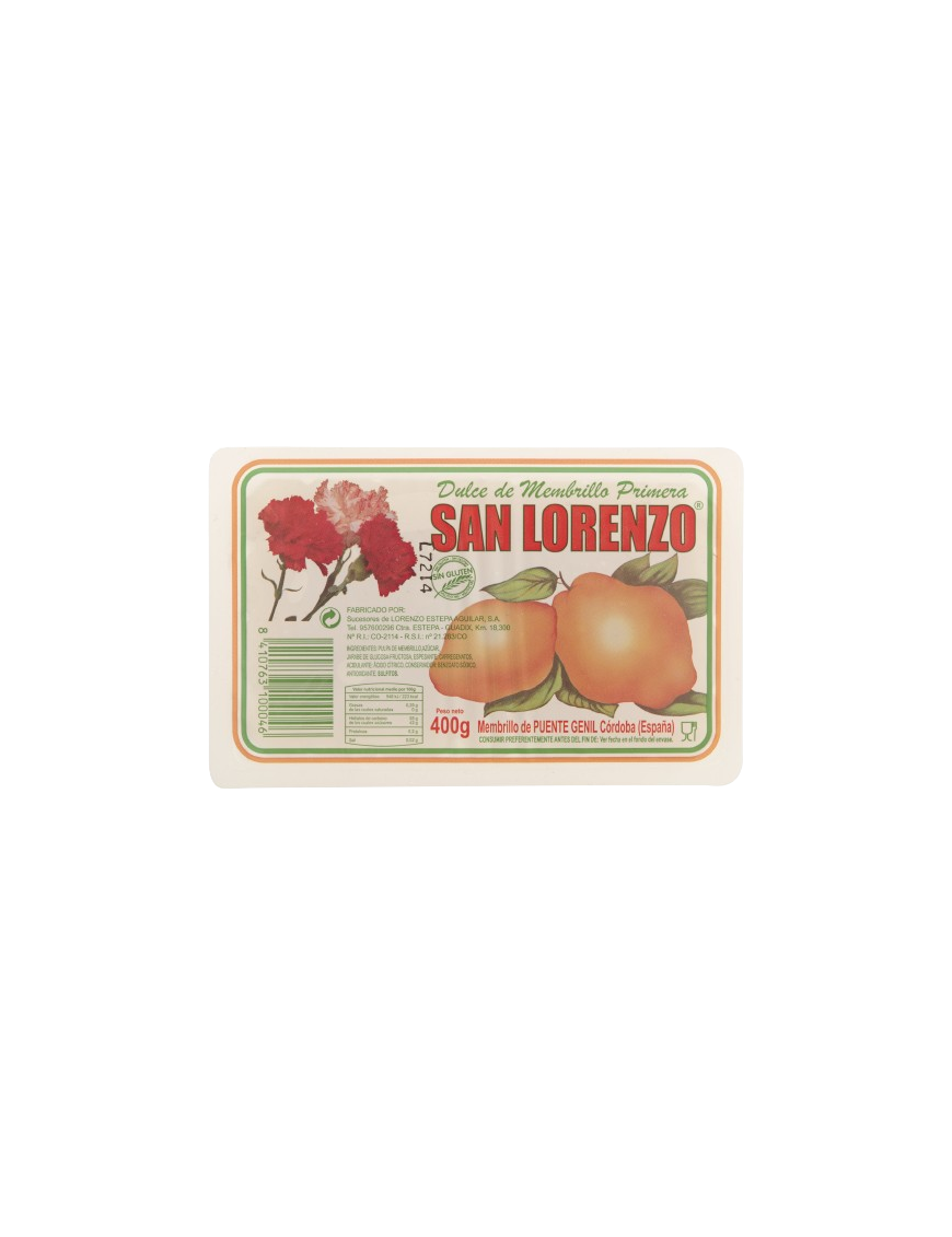 MEMBRILLO PRIMERA SAN LORENZO T/400 GR