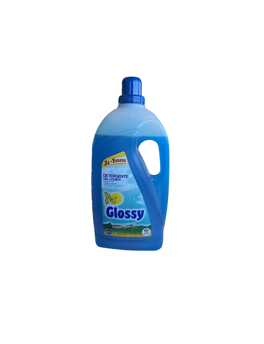 DETERGENTE GLOSSY LIQ. GEL AZUL 60 LAV. 3+1 L