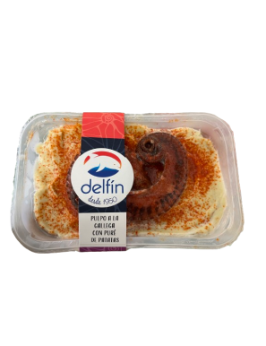 PULPO COCIDO PATA C/PURE PATATAS  DELFIN PAQ/300GR