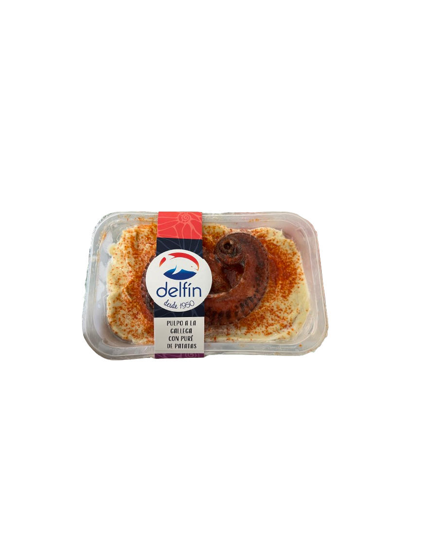 PULPO COCIDO PATA C/PURE PATATAS  DELFIN PAQ/300GR