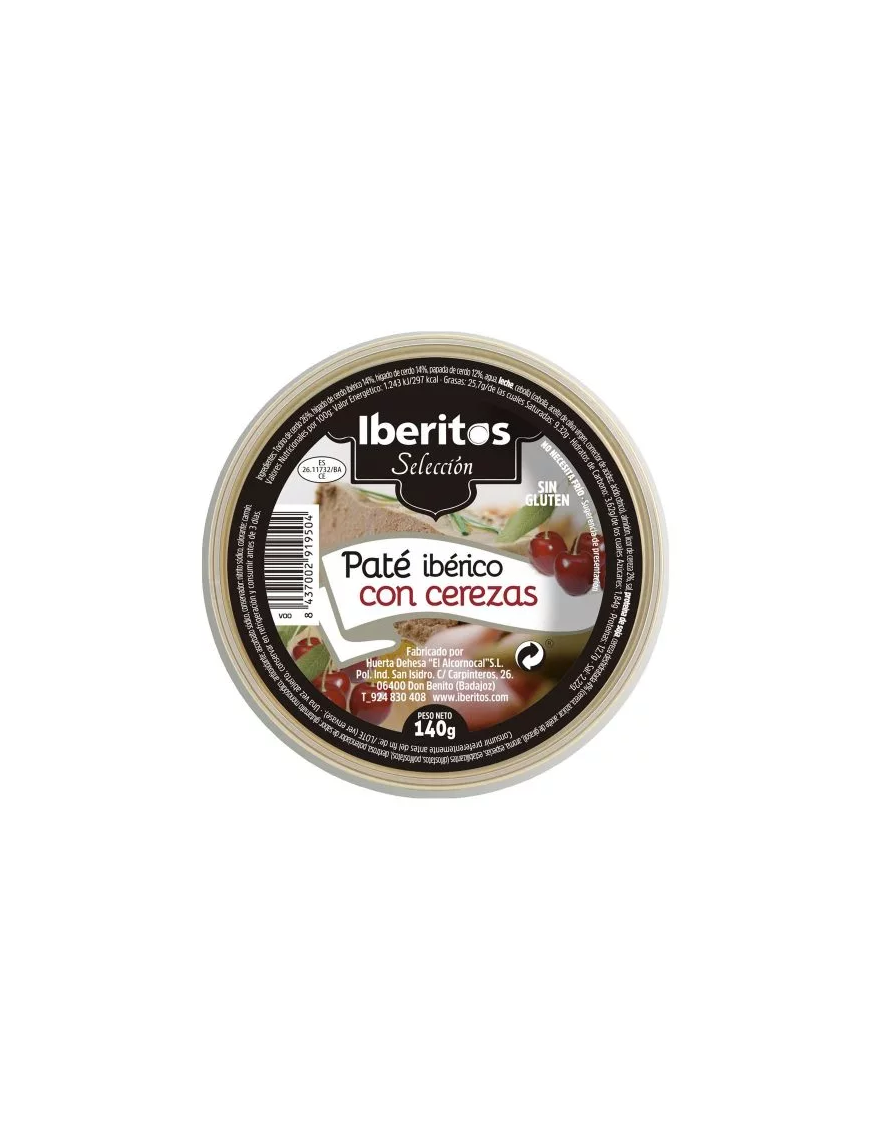 PATE IBERITOS IBERICO CEREZAS DEL JERTE L/ 140 GR